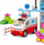 Lodër ndërtoje Bounn Building Blocks Hospital with Ambulance, 99 elemente, shumëngjyrëshe