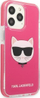 Kapak telefoni Karl Lagerfeld Choupette Head për iPhone 13 Pro / 13 6.1", kapak i fortë TPE, fuchsia