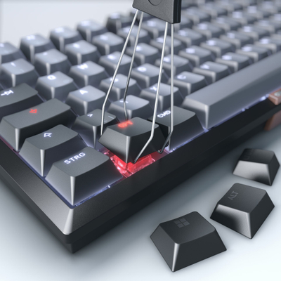Tastierë mekanike CHERRY KW 300 MX, wireless USB Bluetooth, QWERTZ gjerman, e zezë