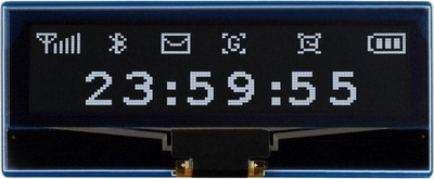 Display OLED Waveshare 19750, 2.23", 128x32px, bardhë e zi