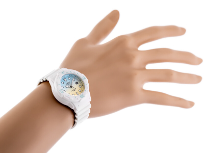 Orë dore për femra Casio, e bardhë