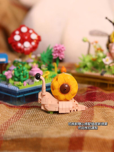 Set lodrash ndërtimi Insect &amp; Plant Snail, 625 copa, shumëngjyrësh
