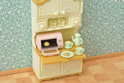Set loje Epoch Sylvanian Families Country Dining Room, mobilje dhome ngrënieje, lodër për fëmijë 3+