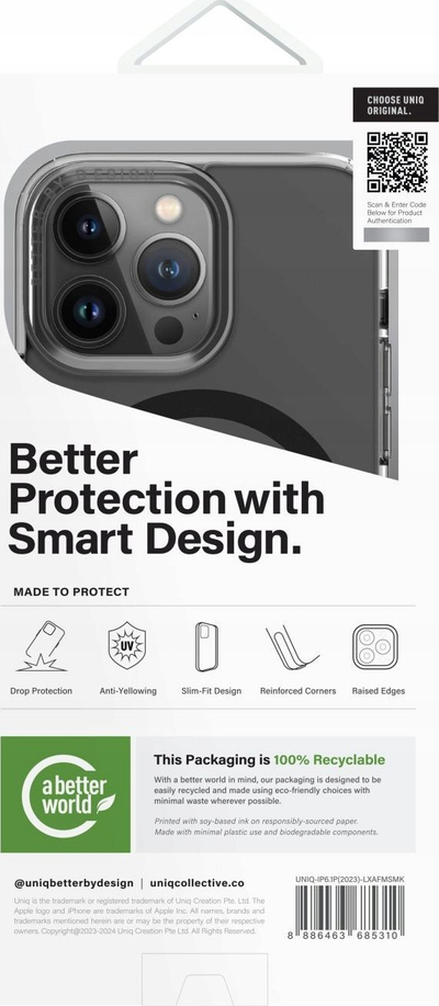 Kapotë mbrojtëse UNIQ LifePro Xtreme MagClick për iPhone 15 Pro, TPU PC, me MagSafe, ngjyrë tym