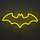 Lampë murale dekorative Batman, LED neon, me USB, e verdhë