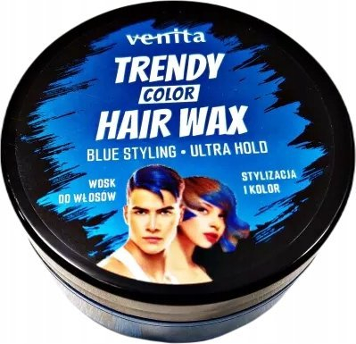 Dyll flokësh VENITA Trendy Hair Wax, 75g, blu