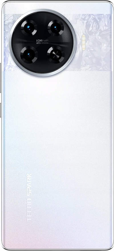 Telefoni Tecno Spark 20 Pro Plus, 8GB 256GB, ekran 6.78" AMOLED, ngjyra Lunar Frost