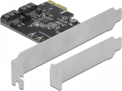 Kartë kontrolli DeLOCK 90431, PCI Express, 2 porta SATA, e zezë