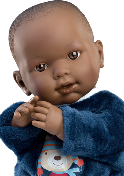 Kukull bebe Llorens Zareb 14247, 42cm, bark i butë, për kalamaj 3+