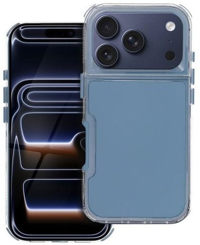 Futrollë telefoni OEM MATRIX për iPhone 17 Pro, TPU PU, blu
