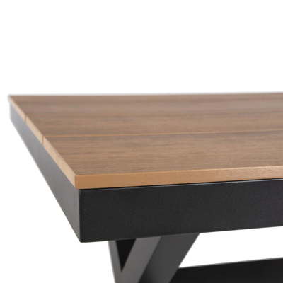 Tavolinë katrore alumini Tawnee 219,5x89,5x73Hcm (HM6039.01)