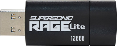 USB Patriot Supersonic Rage Lite, 128GB, USB 3.2, e zezë