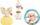 Lodër shqisore Fisher-Price Clack and Quack Goose, për beba 3+, me unaza me shumë lloje teksturash, e bardhë
