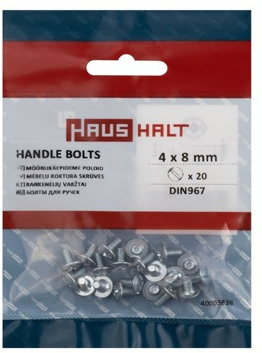 Vida për doreza Haushalt Dowel 4x8 mm, set 20 copë, e galvanizuar