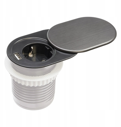 Prizë tavoline PLASTROL W-72012, me USB, e zezë