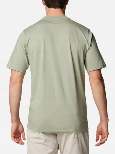 Bluzë Columbia CSC Basic Logo SS Tee M, pambuk poliestër, me mëngë të shkurtra, e gjelbër