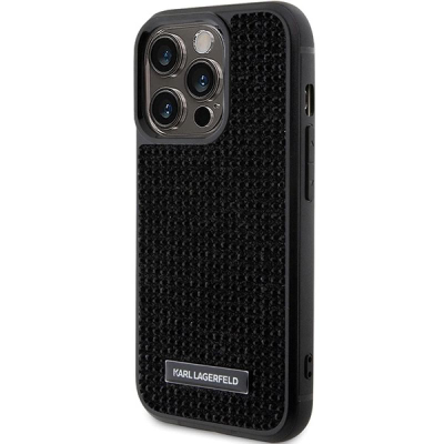 Këllëf telefoni Karl Lagerfeld KLHCP15LHDSPLK për iPhone 15 Pro 6.1", hardcase, i zi