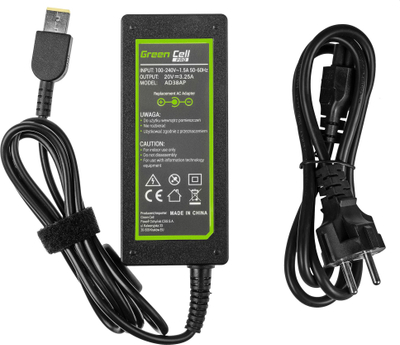 Полнач за лаптоп Green Cell PRO AD38AP, 65 W, Slim Tip, црн