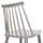 Stol Vanessa i lartë PP & dru metalik gri 47×48,5×107 cm (HM8459.20), gri