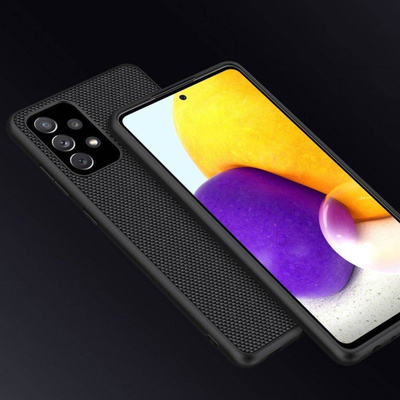 Këllëf celulari Nillkin Textured Case për Samsung Galaxy A72 4G 5G, najlon me teksturë, antirrëshqitës, i zi