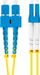 Kabllo fibror Lanberg SC UPC në LC UPC, singlemode duplex, 2m, i verdhë