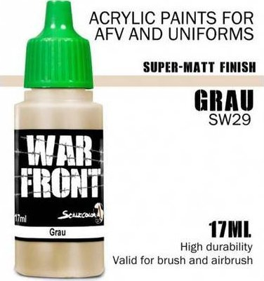 Bojë akrilike Scale75 WarFront Grau SW29, 17 ml, gri