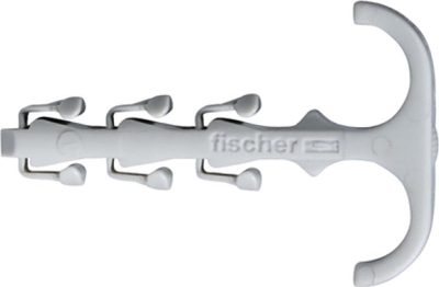 Kapëse kabllosh Fischer Steckfix SF Plus ZS 10, set 100 copë, gri e hapur