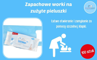 Qese aromatike për pelena Bocioland 0182 BL018, 10 copë, blu