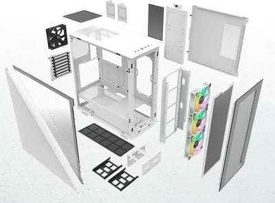 Kasë Thermaltake Divider 300 TG Snow ARGB, Midi Tower