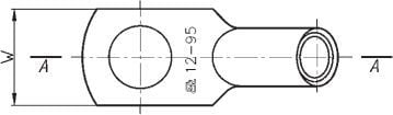 Terminal unazor këndor 45° Ergom K45R 120mm², vrimë M10, bakër i kallajosur