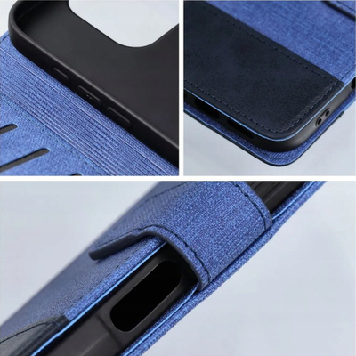 Kapak libri Gomma për Xiaomi Redmi Note 14 4G, mbrojtës, blu