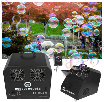 Makina flluskash Light4me BUBBLE DOUBLE, 300W, me telekomandë pa tela, e zezë