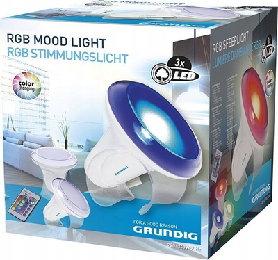 Llampë dekorative LED Grundig RGB me pult, 16x16x16 cm, e bardhë