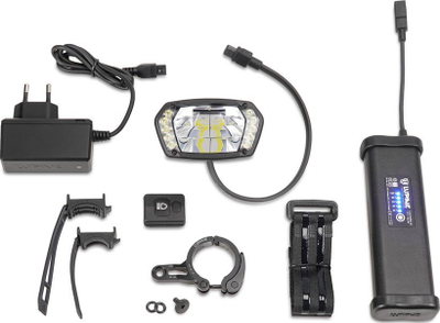 Dritë për biçikletë Lupine SL AX, 3800 lumens, bateri e jashtme 70Wh, e zezë