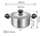 Сет садови BRAVA Cookware Set, 8 парчиња, не'рѓосувачки челик, за индукција