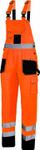 Tuta pune me përparëse Lahti Pro L40615, HI VIS, CE, të zeza me portokalli, masa S