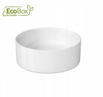 Lavaman Cersanit Crea countertop, rrethor, qeramike, i bardhë