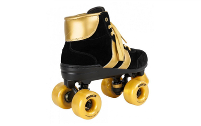 Patina me rrota Rookie Authentic V2, madhësi 42, rrota 80A, e zezë gold