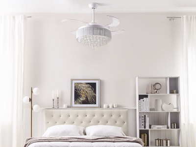 Ventilator tavani PEEL me dritë LED, me telekomandë, i bardhë