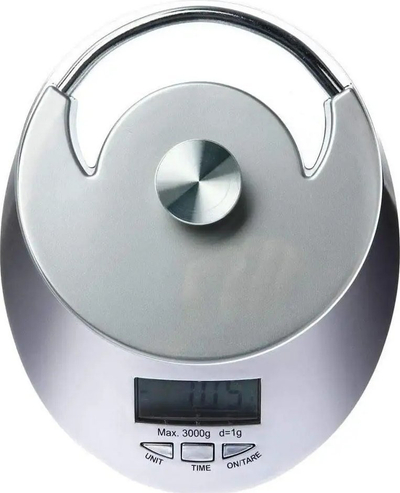Peshore kuzhine elektronike, xham, LCD, 5 kg, gri