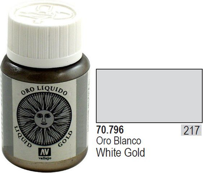 Bojë akrilike Vallejo Model Color White Gold Metals, 35ml, e artë