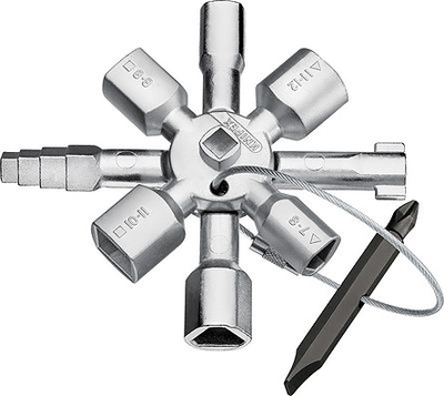 Çelësi universal Knipex për tabelat e shpërndarjes (00 11 01)