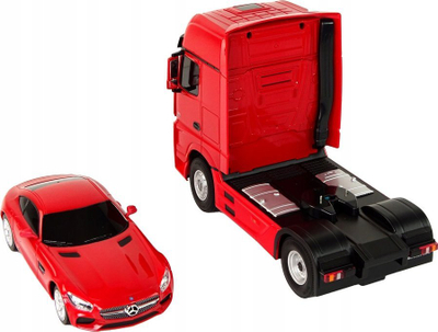 Kamionçinë telekomanduese Leantoys Mercedes-Benz, R/C, shkalla 1:26, e kuqe
