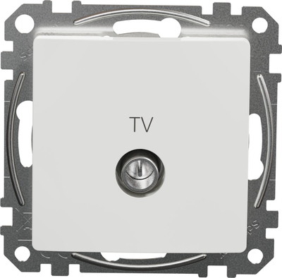 Prizë TV Schneider Electric Sedna Design GN.TV END 4D B, fundore 4 dB, e bardhë
