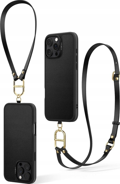 Maskë telefoni Spigen Cyrill Kajuk MagSafe Classic Charm, për iPhone 16 Pro Max, me rrip lëkurë artificiale, e zezë