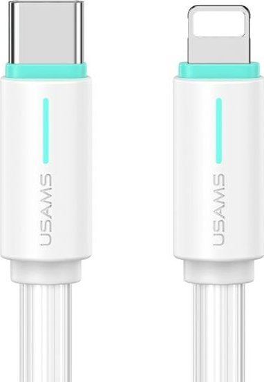 Kabllo USB C në Lightning Usams YU Series SJ735, 1m, 30W, e bardhë