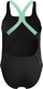 Kostum noti Speedo Girls Allover Powerback, për goca, Endurance+, i zi jeshil