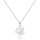 Set bizhuteri për femra Brilio Silver SET253W, vathë + qafore, i argjendtë