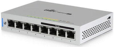 Switch rrjeti Ubiquiti UniFi Switch 8, 8 porta Gigabit, PoE, gri