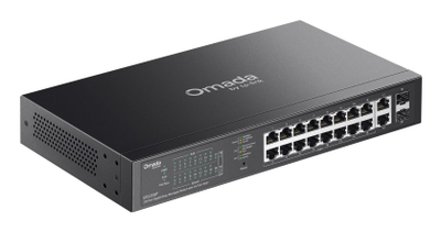 Switch rrjeti TP Link Omada ES220GP, 20 porta, 16x PoE+ Gigabit, kapacitet 40 Gbps